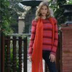 Cable Scarf - Orange 3151